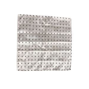 New Reversible White & Black Pocket Square Black Dots & Lines Men’s